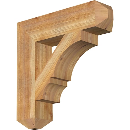 Ekena Millwork Balboa Craftsman Rough Sawn Bracket, Western Red Cedar, 6"W x 26"D x 26"H BKT06X26X26BOA04RWR